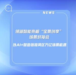 领湖智能亮相“宝景创享”场景对接会：以AI+智造链接湾区万亿场景机遇